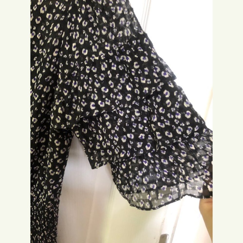 NWT Rebecca Taylor Silk Cheetah Print Dress 10 - Picture 9 of 10